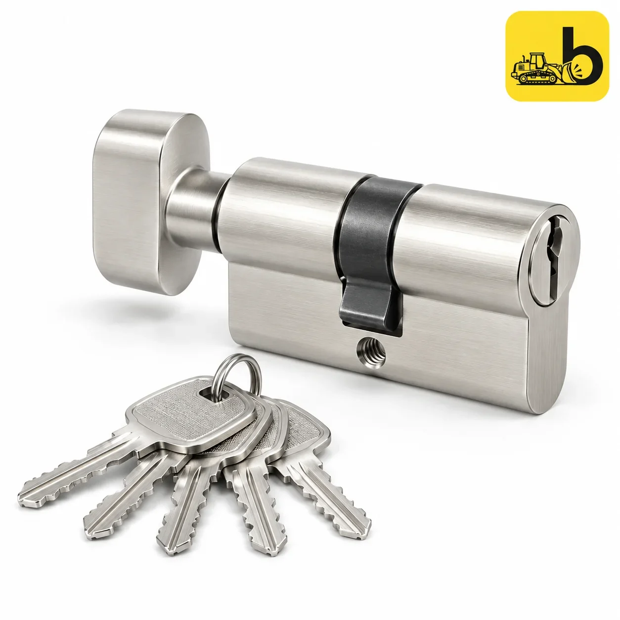 Dorset CL507 Computerized Key Euro Profile Cylinder - Key and Knob, 70 mm