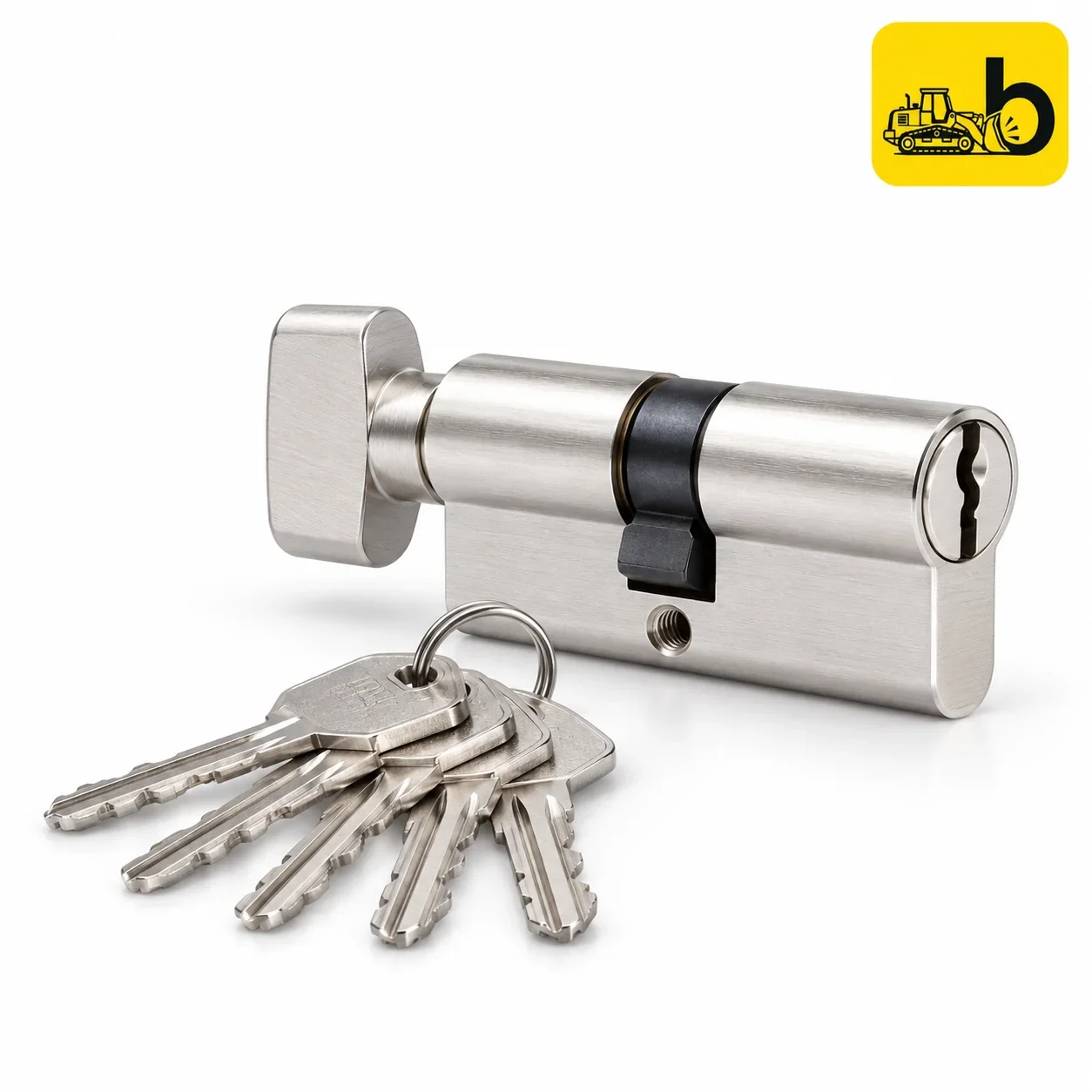 Dorset CL504 Computerized Key Euro Profile Cylinder - Key and Knob, 80 mm