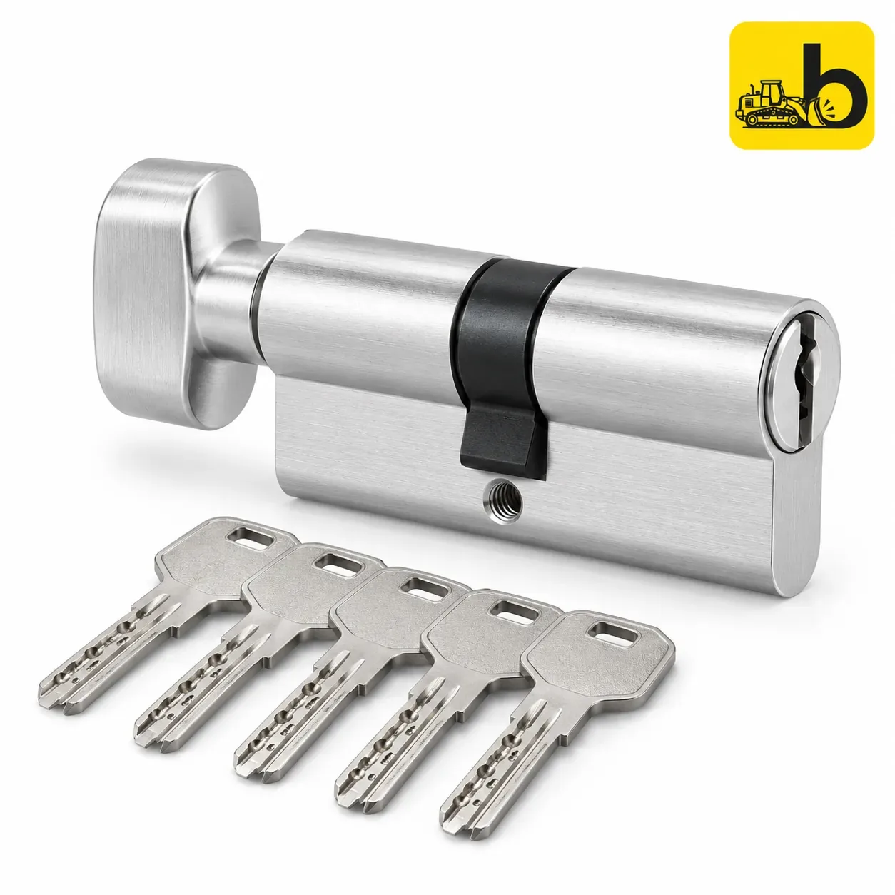 Dorset CL515 Computerized Key Euro Profile Cylinder - Key and Knob, 90 mm