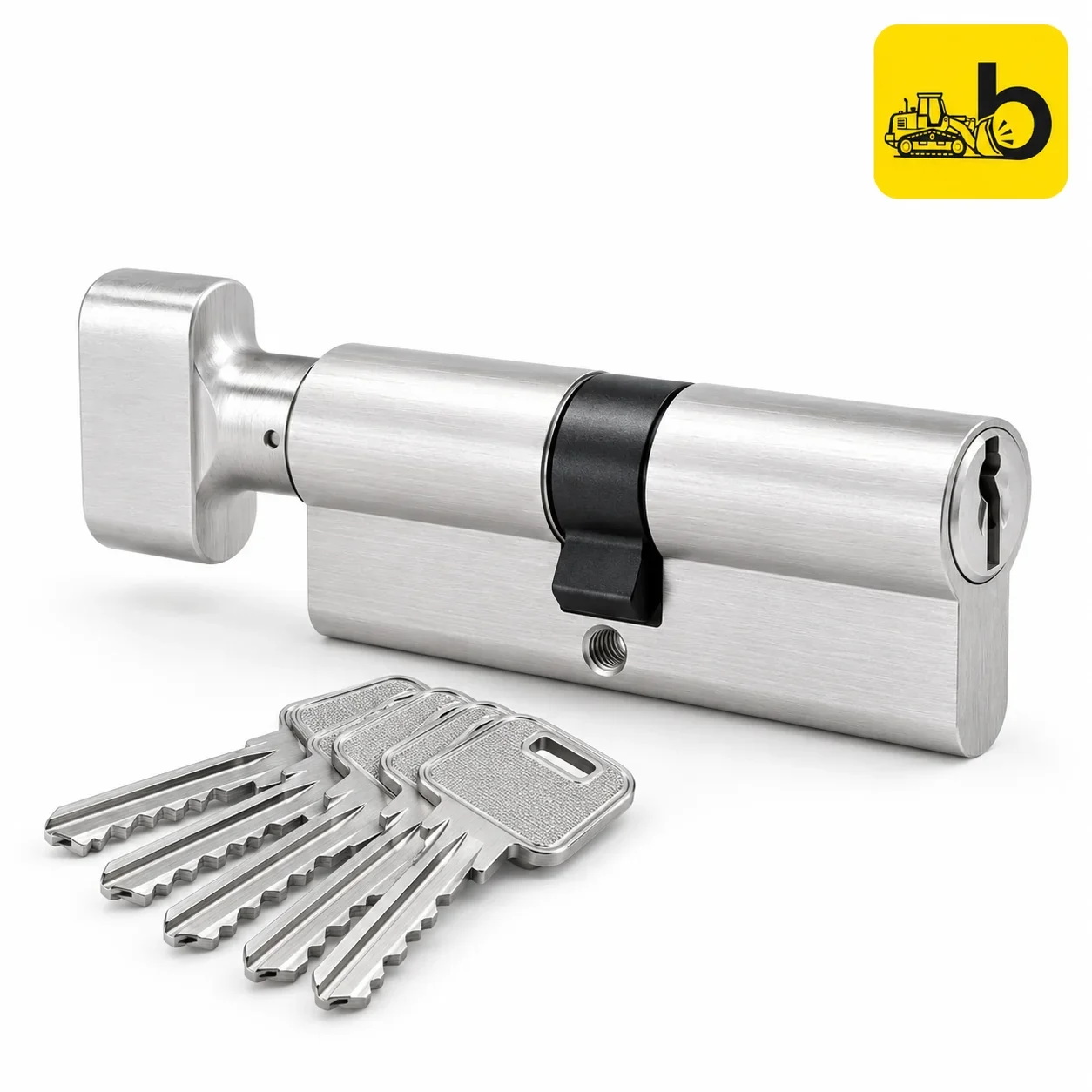 Dorset CL518 Computerized Key Euro Profile Cylinder - Key and Knob, 110 mm