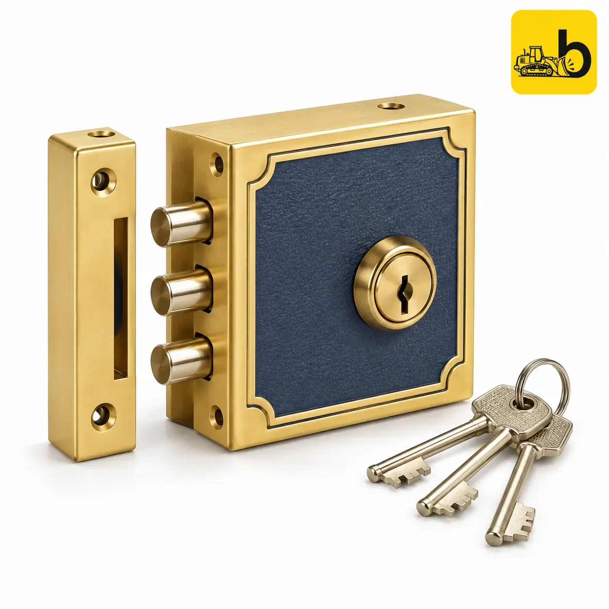 Dorset Cubolt 200 BoltX Rim Lock - Both Side Key