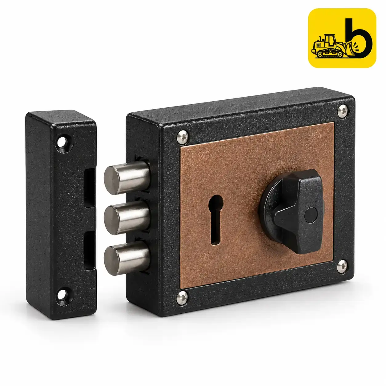 Dorset Cubolt 201 BoltX Rim Lock - Key and Knob