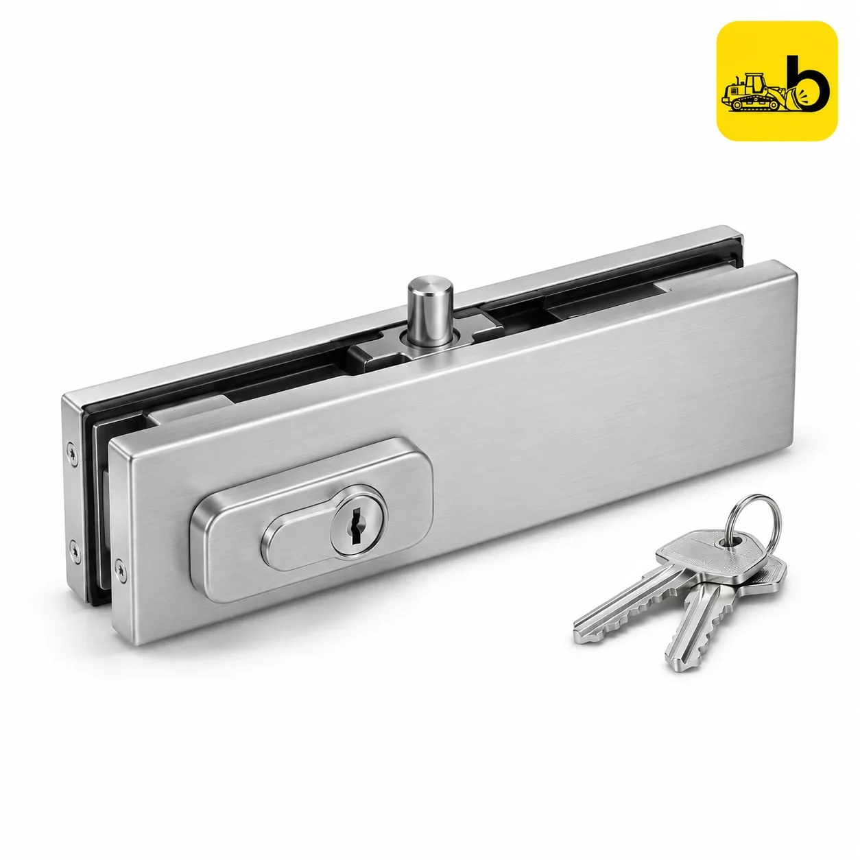Dorset DPF 325 Glass Door Center Patch Lock with Cylinder