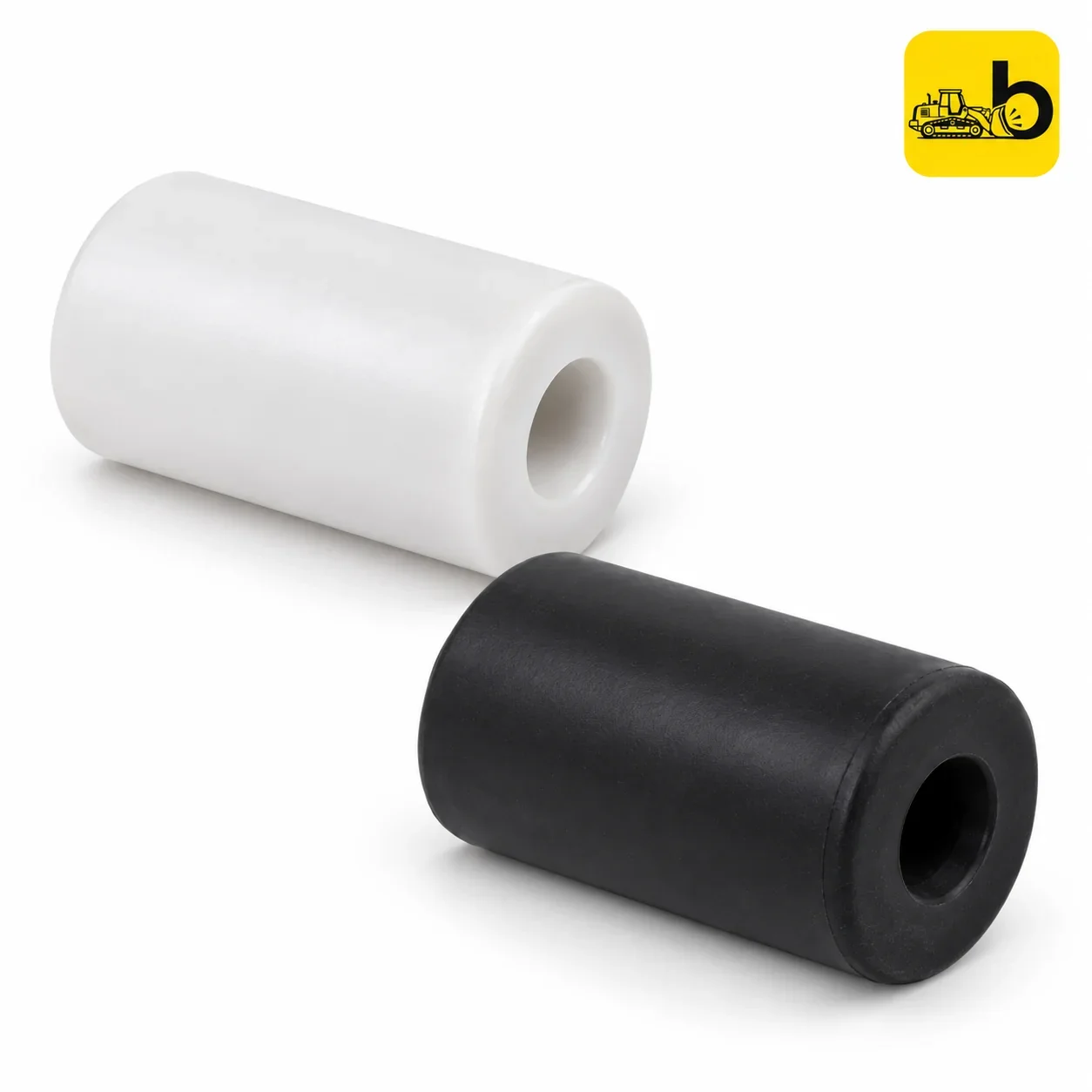 Dorset Door Buffer 3 inch - PVC White / Rubber Black