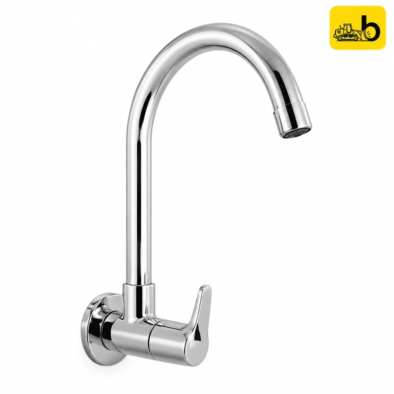 Johnson Bathware Sigma Wall Mounted Goose Neck Sink Cock - T5384C - Chrome