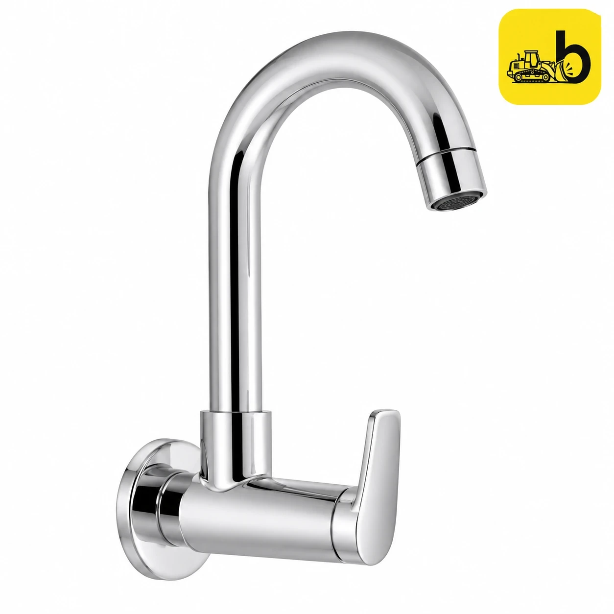 Johnson Bathware Sigma Wall Mounted Sink Cock with Swivel Spout - T5318C - Chrome
