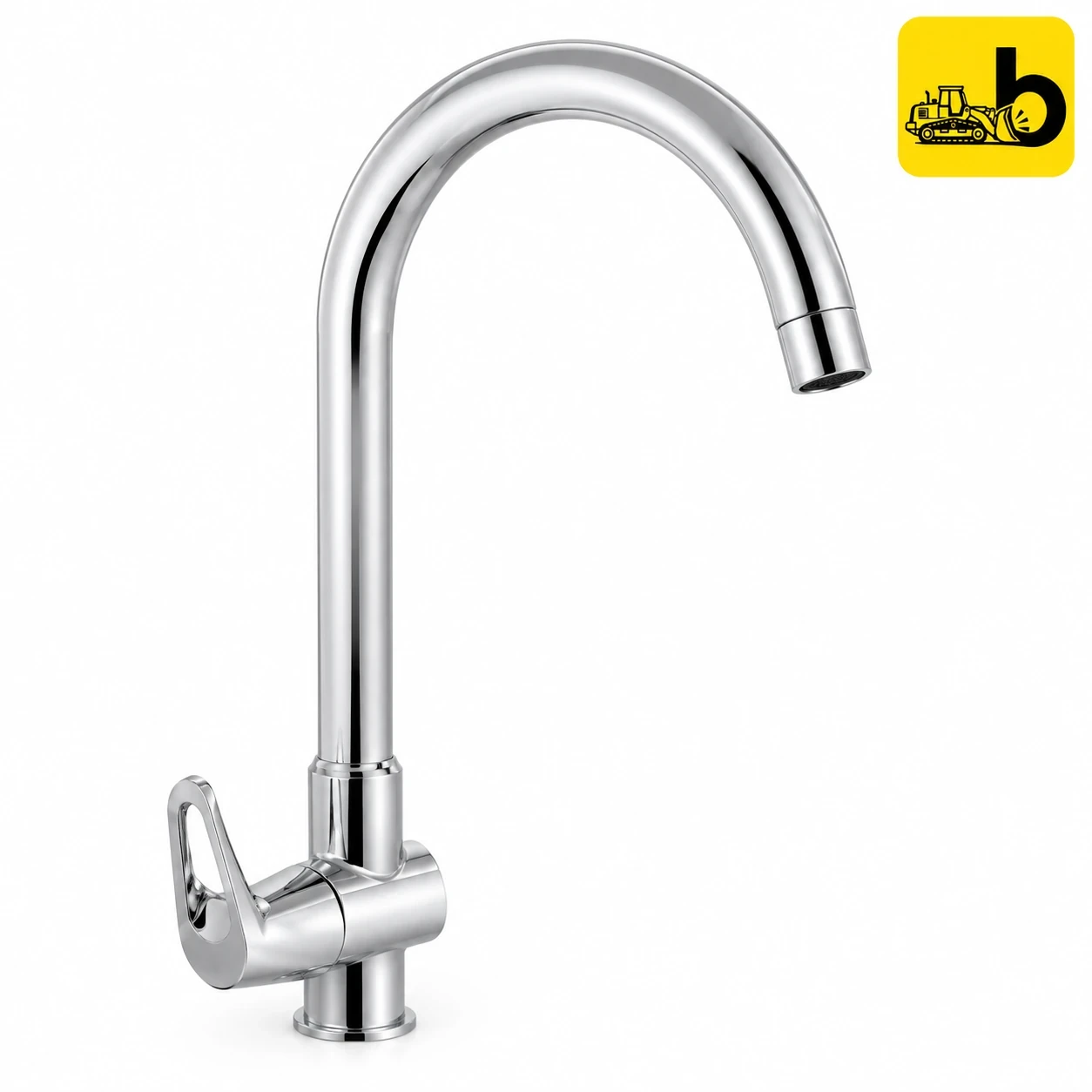 Johnson Bathware Sigma Floor Mounted Goose Neck Sink Cock - T53106C - Chrome